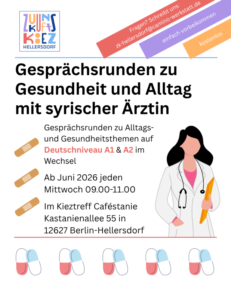 Flyer Deutsch Gesprächsrunden Gesundheit